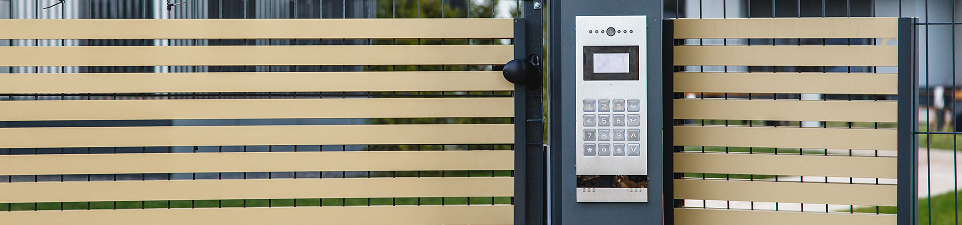 Video intercom at entrance gate