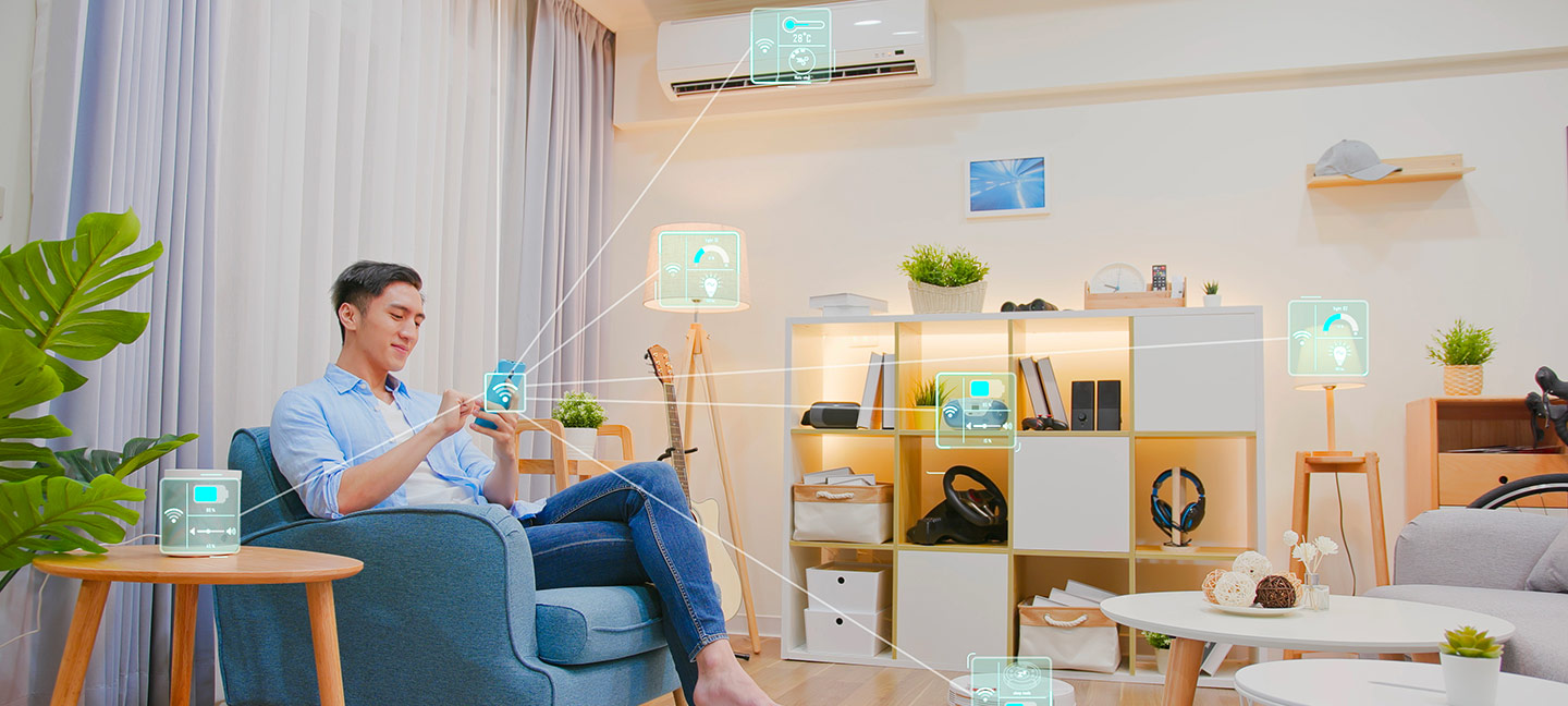 Smart home control by phone Smart home control by phone